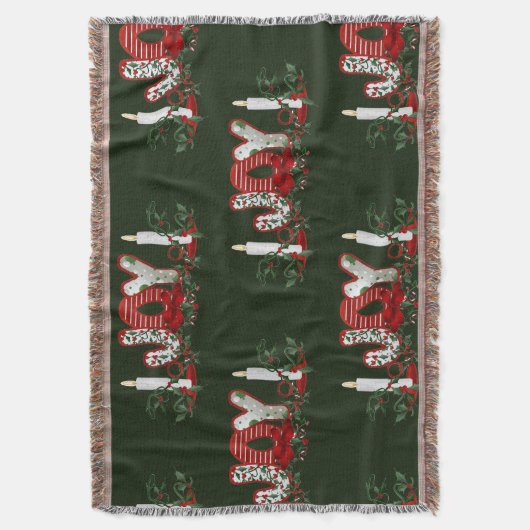 kerstfeestdag deken (Voorkant Verticaal)