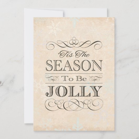 Kerstfeestdag Dit is het seizoen van de juffrouw Kaart (Voorkant)