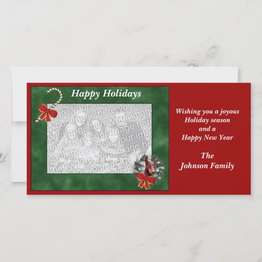 Kerstfeestdag Doberman Wreatfoto-kaart Feestdagenkaart (Voorkant)