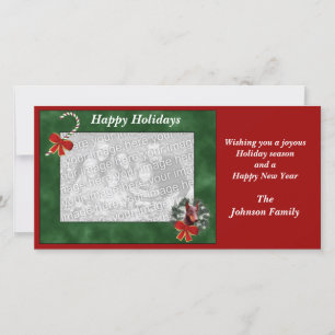 Kerstfeestdag Doberman Wreatfoto-kaart Feestdagenkaart