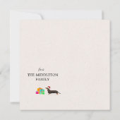 kerstfeestdag Dog Dachshund Merry Greeting (Achterkant)