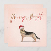 Kerstfeestdag Dog German Shepherd Greeting (Voorkant / Achterkant)