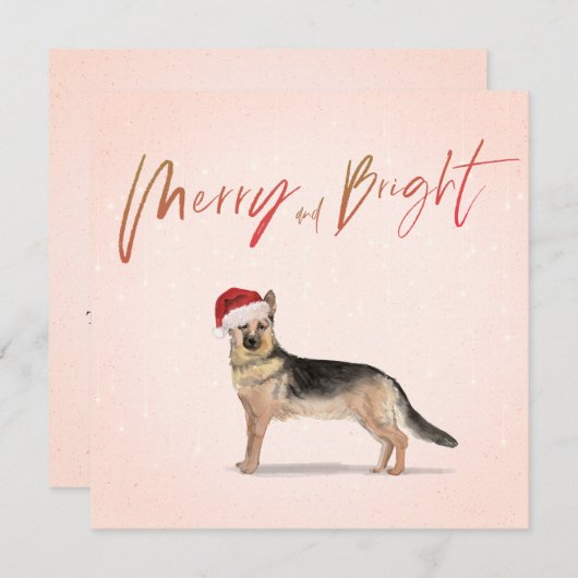Kerstfeestdag Dog German Shepherd Greeting (Voorkant / Achterkant)