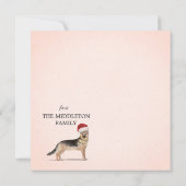 Kerstfeestdag Dog German Shepherd Greeting (Achterkant)