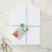 Kerstfeestdag Donut Baby Sprinkle, Shower Cadeaulabel (Met Touw)