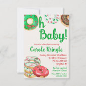 Kerstfeestdag Donut Baby Sprinkle, Shower Kaart (Voorkant)