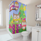 kerstfeestdag douchegordijn (In situ)