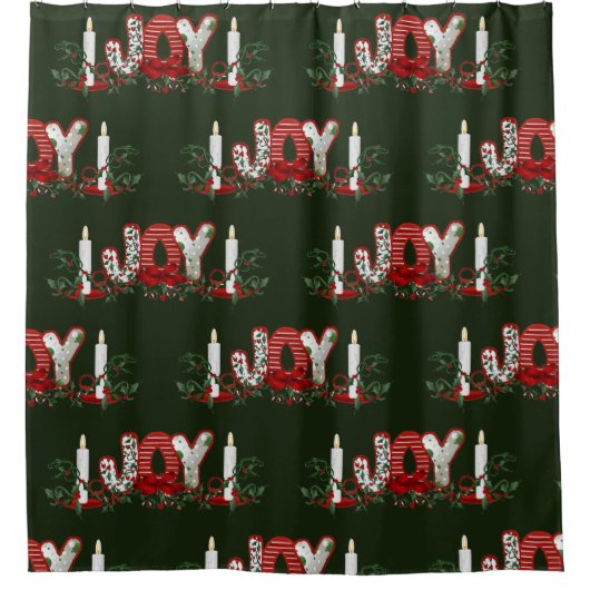 kerstfeestdag douchegordijn (Voorkant)