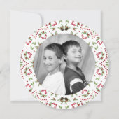 Kerstfeestdag Een foto botanische pingenknopen Kaart (Voorkant)