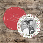 Kerstfeestdag Een foto botanische pingenknopen Kaart