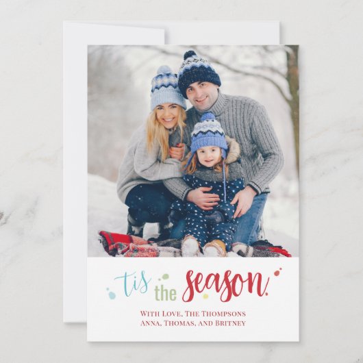 Kerstfeestdag Eenvoudig: de seizoensklap Feestdagenkaart (Voorkant)