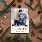 Kerstfeestdag Eenvoudig: de seizoensklap Feestdagenkaart