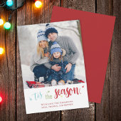 Kerstfeestdag Eenvoudig: de seizoensklap Feestdagenkaart