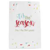 Kerstfeestdag Eenvoudig feestvieren dit seizoen Medium Cadeauzakje (Voorkant)