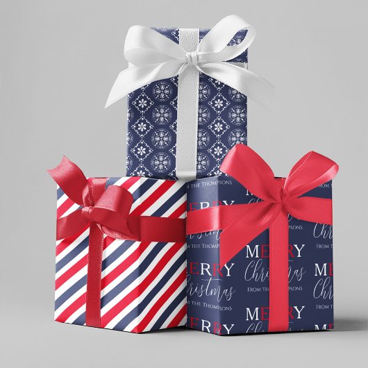 Kerstfeestdag - Eenvoudig geluidsdemper Inpakpapier Vel