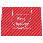 Kerstfeestdag Eenvoudig rood minimalistisch geluid Groot Cadeauzakje (Voorkant)