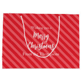 Kerstfeestdag Eenvoudig rood minimalistisch geluid Groot Cadeauzakje (Achterkant)