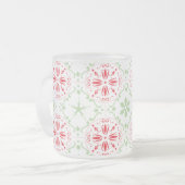 Kerstfeestdag - Eenvoudig sneeuwschilderpatroon Matglas Koffiemok (Voorkant links)