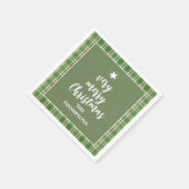 Kerstfeestdag Eenvoudige groene feestdag Servet (Hoek)