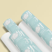 Kerstfeestdag Elegant Beach Turquoise Coastal Cadeaupapier