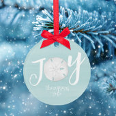 Kerstfeestdag Elegant Beach Turquoise Coastal Ornament