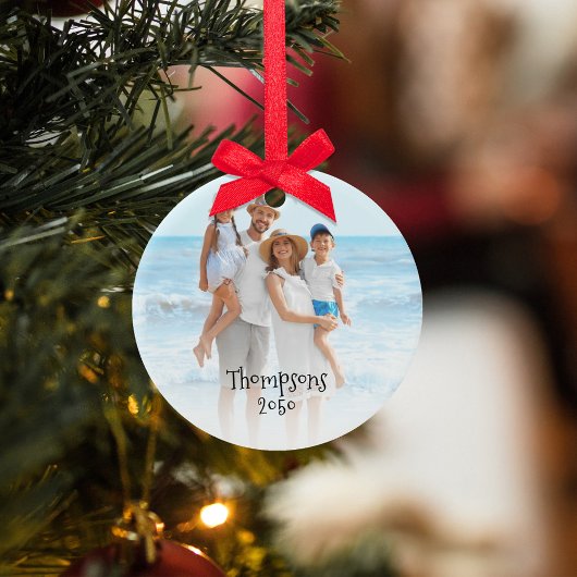 Kerstfeestdag Elegant Beach Turquoise Coastal Ornament