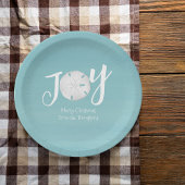 Kerstfeestdag Elegant Beach Turquoise Coastal Papieren Bordje
