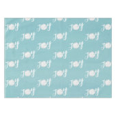 Kerstfeestdag Elegant Beach Turquoise Coastal Tafelkleed (Voorkant (Horizontaal))