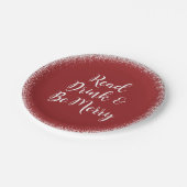 Kerstfeestdag Elegant Cheer Papieren Bordje (Gekanteld)