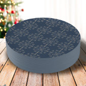 Kerstfeestdag Elegant Classic Navy Blue Papieren Bordje