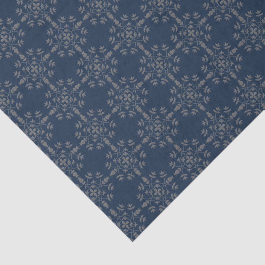 Kerstfeestdag Elegant Classic Navy Blue Tissuepapier (Detail)