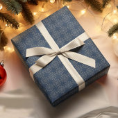 Kerstfeestdag Elegant Classic Navy Blue Wrapp Cadeaupapier
