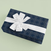 Kerstfeestdag Elegant Classic Navy Blue Wrapp Cadeaupapier
