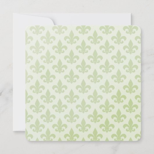 Kerstfeestdag: Elegant Fleur de Lis Pattern Kaart (Achterkant)