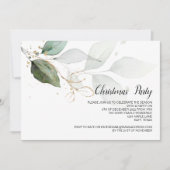 Kerstfeestdag Elegant Green Celebration Kaart (Voorkant)