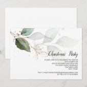 Kerstfeestdag Elegant Green Celebration Kaart (Voorkant / Achterkant)