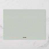 Kerstfeestdag Elegant Green Floral Foliage Folie Feestdagenkaart (Achterkant)