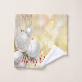Kerstfeestdag - Elegant kerstballen Bad Handdoek (Wasdoekje)
