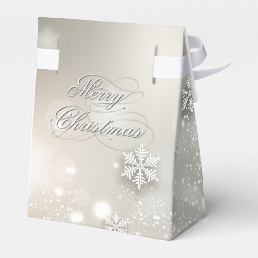 Kerstfeestdag Elegant Snowflake Bedankdoosjes (Achterkant)