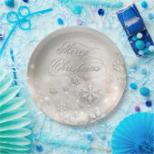 Kerstfeestdag Elegant Snowflake Bord (Feest)