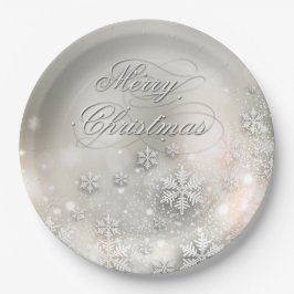 Kerstfeestdag Elegant Snowflake Bord