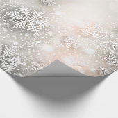 Kerstfeestdag Elegant Snowflake Cadeaupapier (Hoek)