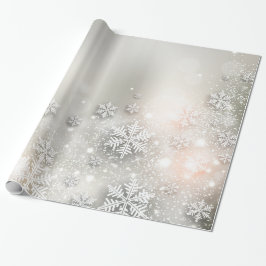 Kerstfeestdag Elegant Snowflake Cadeaupapier