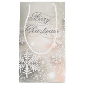 Kerstfeestdag Elegant Snowflake Klein Cadeauzakje (Voorkant)