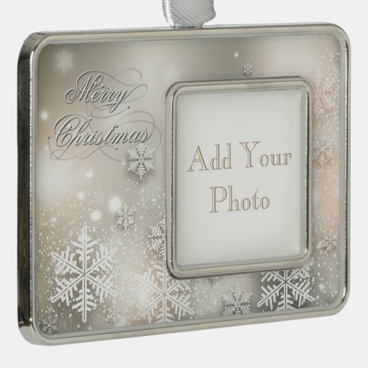 Kerstfeestdag Elegant Snowflake Lijst Ornament (Rechts)