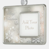 Kerstfeestdag Elegant Snowflake Lijst Ornament (Links)