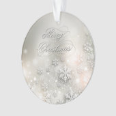 Kerstfeestdag Elegant Snowflake Ornament (voorkant)