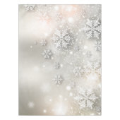 Kerstfeestdag Elegant Snowflake Tafelkleed (Voorkant)