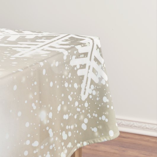 Kerstfeestdag Elegant Snowflake Tafelkleed (Voorbeeld)