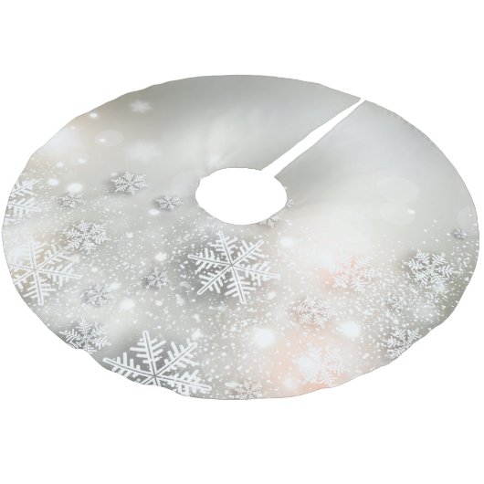 Kerstfeestdag Elegant Snowflake Tree Skirt Kerstboom Rok (Gekanteld)